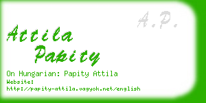 attila papity business card